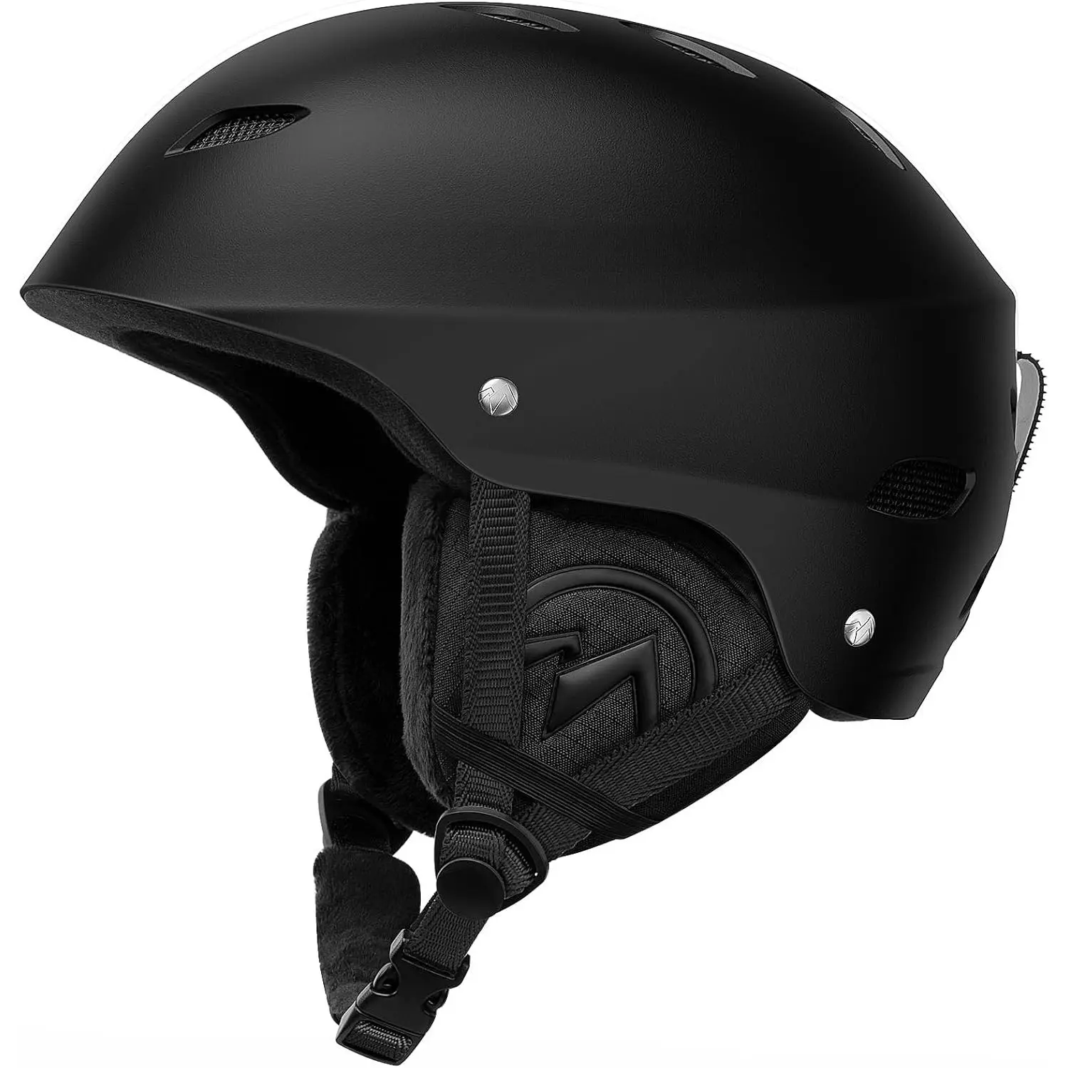 Matte Ski Helmet - ABS Shell, Polystyrene Core, Breathable Fleece Liner, Keep-Warm Unisex Protective Gear for Snowboarding (Over-the-Calf Compatibility for Winter Sports Use), Long Lasting