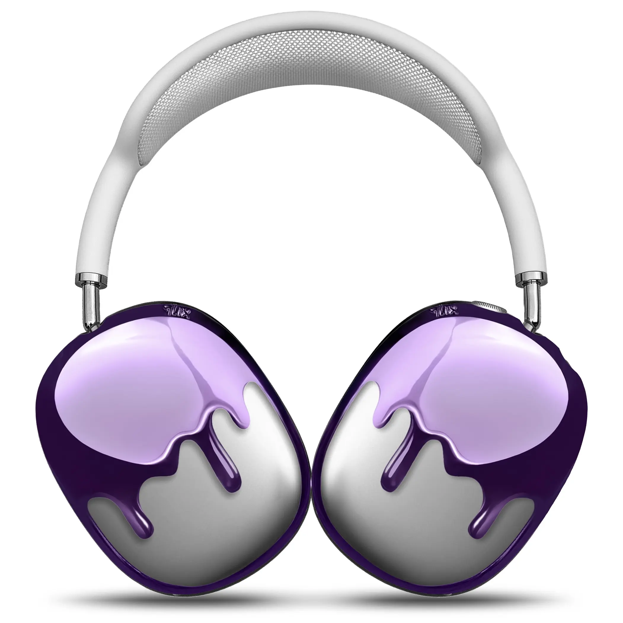qlix Lavender Drip Frames for AirPods Max 1 & 2, Durable Lightweight Protective Headphone Case/Cover