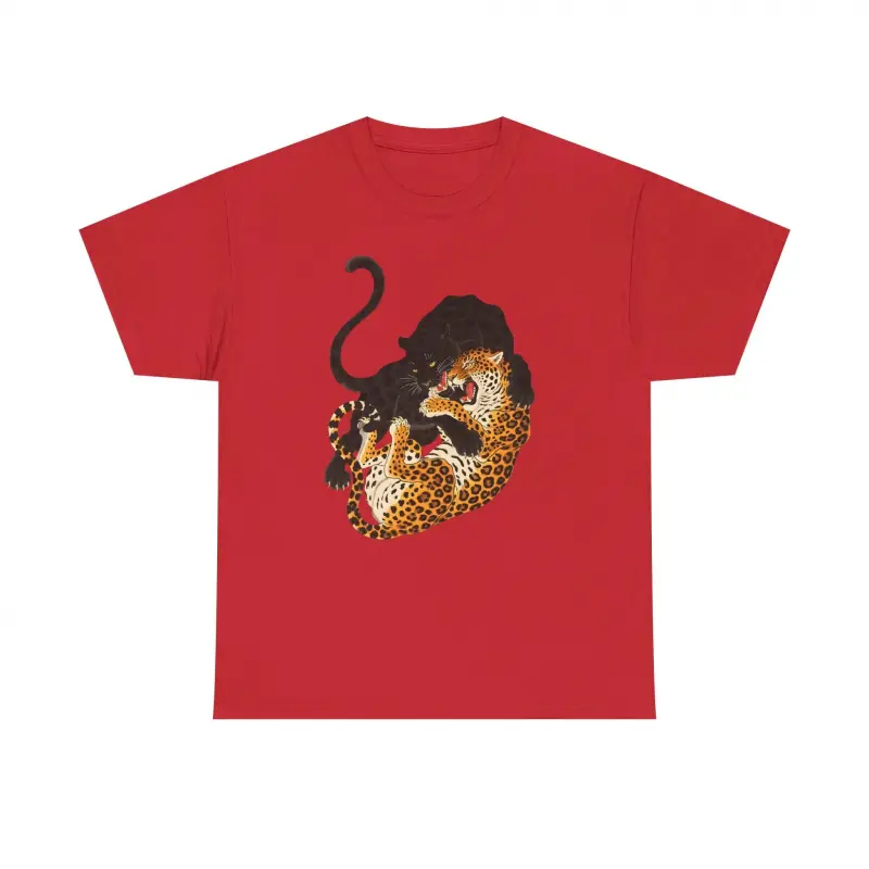 Jungle Fury Graphic Tshirt, Unisex Classic Loose Fit in 100% Cotton Fabric with a Ribbed Collar and Seamless Underarm Design, Thanksgiving, Valentines Day, Digital Print, Short Sleeve Tee