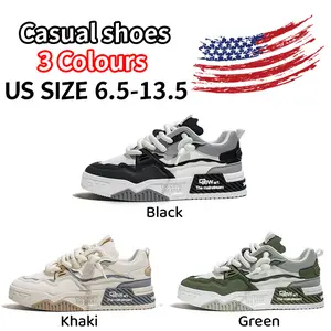 Large Size CasualShoes for Men Fashion Comfortable Board Shoes Breathable Trend Sneakers for Men and Women Closed Runner Size 6.5-13.5