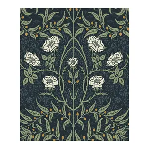 NextWall Stenciled Floral Vintage Peel and Stick Wallpaper