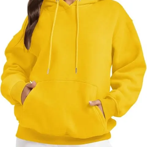 Heavyweight Unisex Hoodie, Classic Solid Polyester Blend, Stylish Warm Longsleeves with a Kangaroo Pocket for Fall & Winter, Tops, Plain, Casual, Hoodie/Jumper
