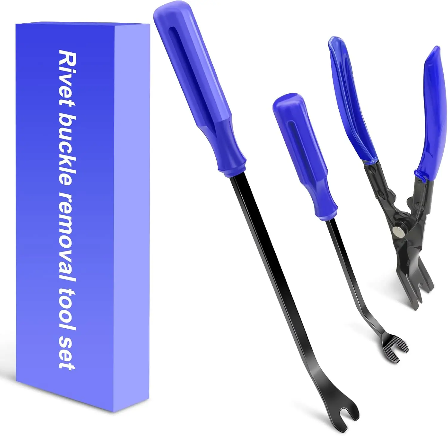 Clip Pliers Trim Upholstery Tools - 3 Pack Car Removal Tool Set to Remove Rivets Fasteners Push Pins, Clips Puller Kit for Door Dash Dashboard Panel Body Repair Tools