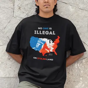 Updated No One Is Illegal On Stolen Land Shirt, Gulf Of Mexico Hoodie, Casual
