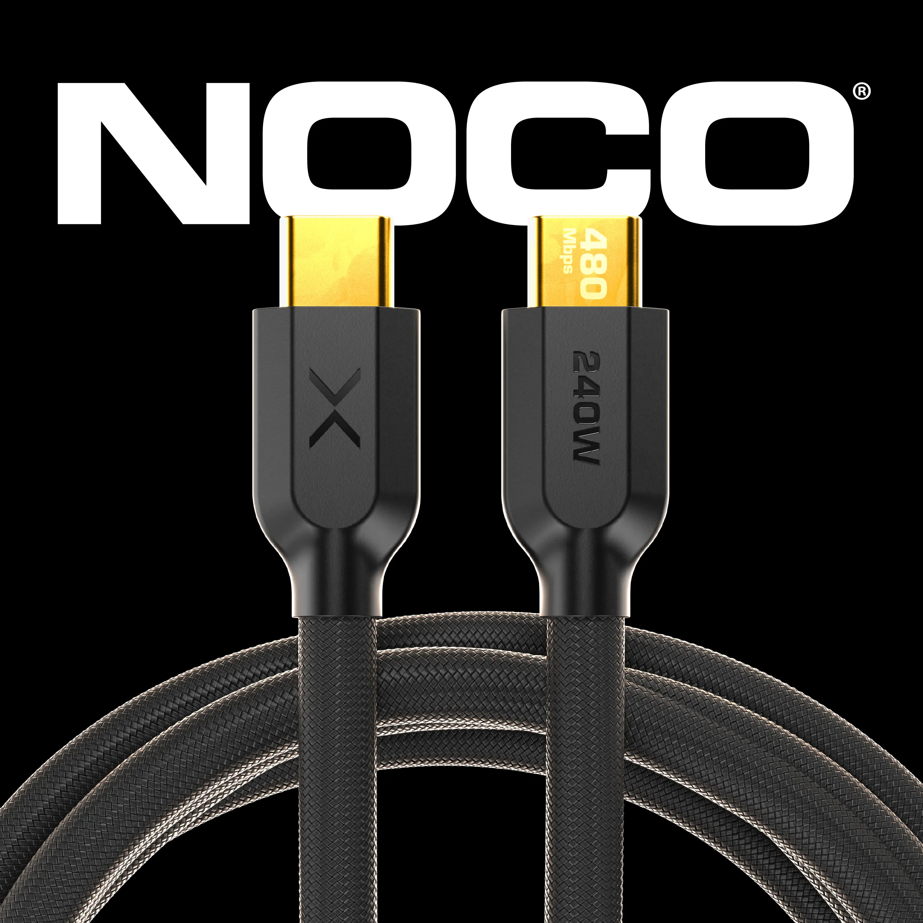 NOCO XGrid XC2: 6 Foot – 240W USB-C to USB-C Cable – USB-IF Certified, E-Marker Chip, 480Mbps Data – 6 Foot