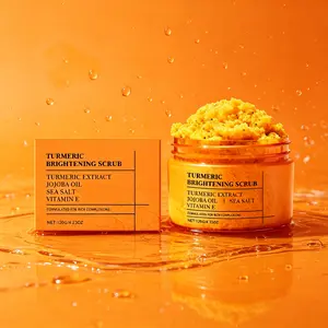 Turmeric Body Scrub 120g – Natural Exfoliating Scrub with Sea Salt, Jojoba Oil & Vitamin E for Soft, Smooth Skin