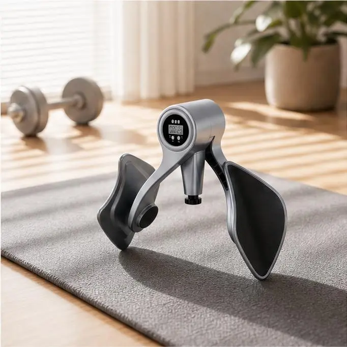 Adjustable Thigh Exerciser with Digital Counter, Portable Lightweight Home Workout Gear for Pelvic Floor Training, Glute & Leg Muscle Toning, Fitness, At Home Glute Workout Equipment