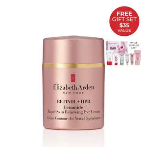 NEW Elizabeth Arden Retinol + HPR Ceramide Rapid Skin Renewing Eye Cream 0.5 oz | Gentle for Sensitive Under-eyes, Smoothing, Brightening & Depuffing