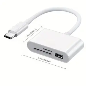 3-in-1 USB-C Card Reader – SD/TF/Micro SD, Fast Data Transfer, OTG Compatible, No External Power Needed
