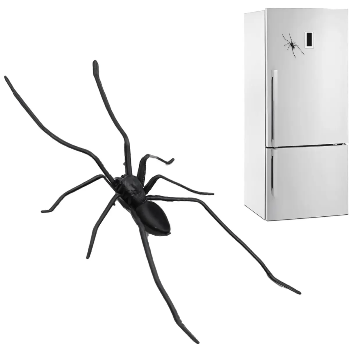 3D Spider Fridge Magnets | Realistic Funny Spider Decor | Strong Adhesive Removable Halloween & Home Wall Stickers