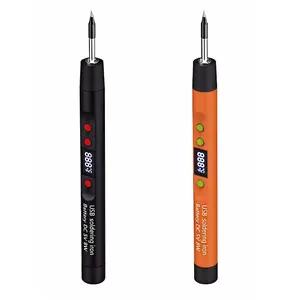 Multifunctional USB Digital Display Portable Electric Soldering Iron, Rechargeable Adjustable Gear & Temp Soldering Kit for DIY & Repair