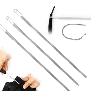 6 count Spring Loop Drawstring Threader Tool for Hoodies, Sweatpants & Shorts - Bendable Metal Rope Threader Clip for Easy Sewing