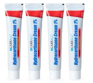 CareAll Hydrocortisone 1%, 1oz Tube (Pack of 4), Maximum Strength Anti-Itch Cream