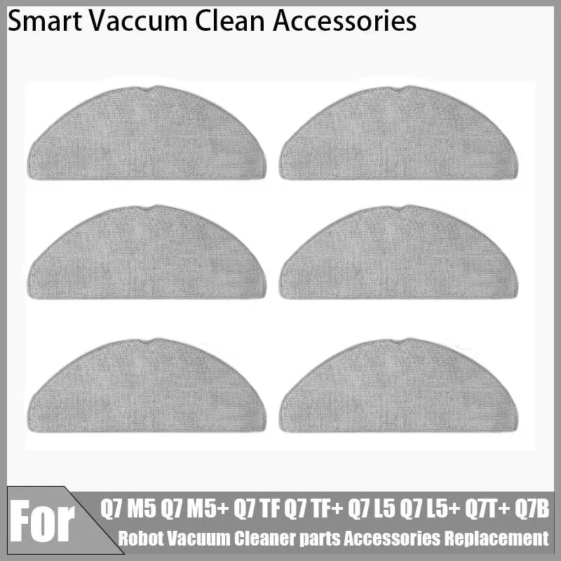 Mop Cloth Durable For Roborock Q7 M5 Q7 M5+ Q7 TF Q7 TF+ Q7 L5 Q7 L5+ Q7T+ Q7B Robot Vacuum Cleaner parts Accessories Replacement