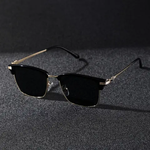 【Black Friday】Men's Vintage Square Frame Sunglasses, Trendy Casual Sunglasses for Everyday Use, Fashion Accessories for Outdoor Activities, High Quality Sunglasses, Fashionable Sunglasses