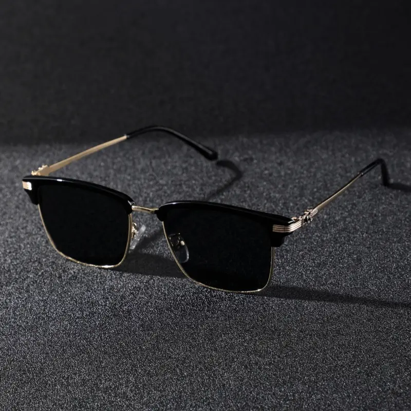 【Black Friday】Men's Vintage Square Frame Sunglasses, Trendy Casual Sunglasses for Everyday Use, Fashion Accessories for Outdoor Activities, High Quality Sunglasses, Fashionable Sunglasses