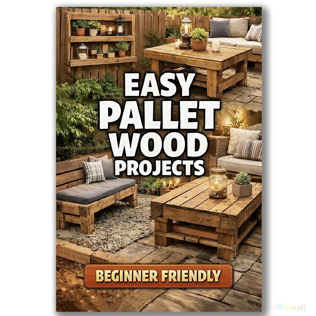 Easy Pallet Wood Projects for Beginners, DIY Guide for Crafting with Recycled Materials, Perfect for Home Decor & Garden Furniture