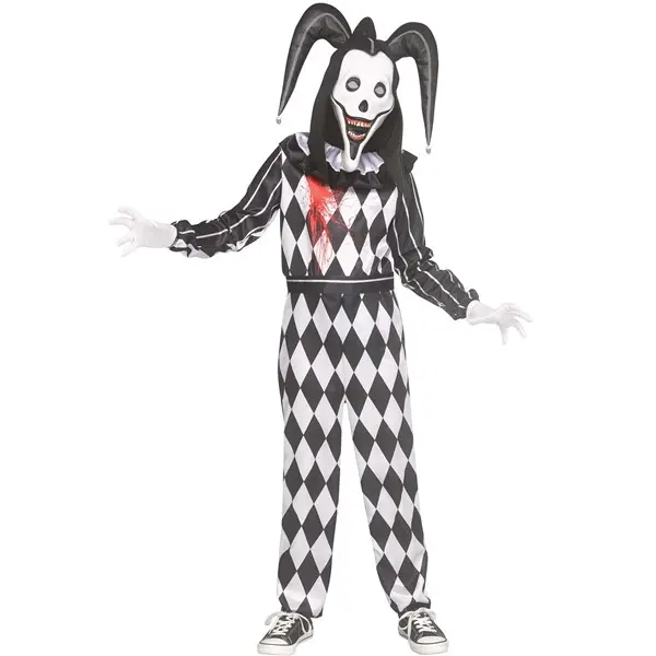 Boy's Smiler Dark Jester Costume