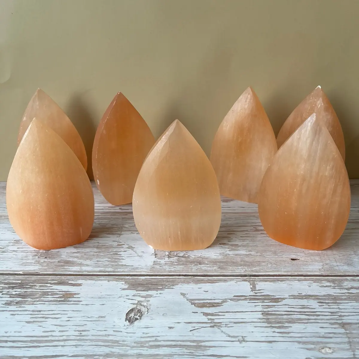 Natural Orange Polished Selenite Freeform