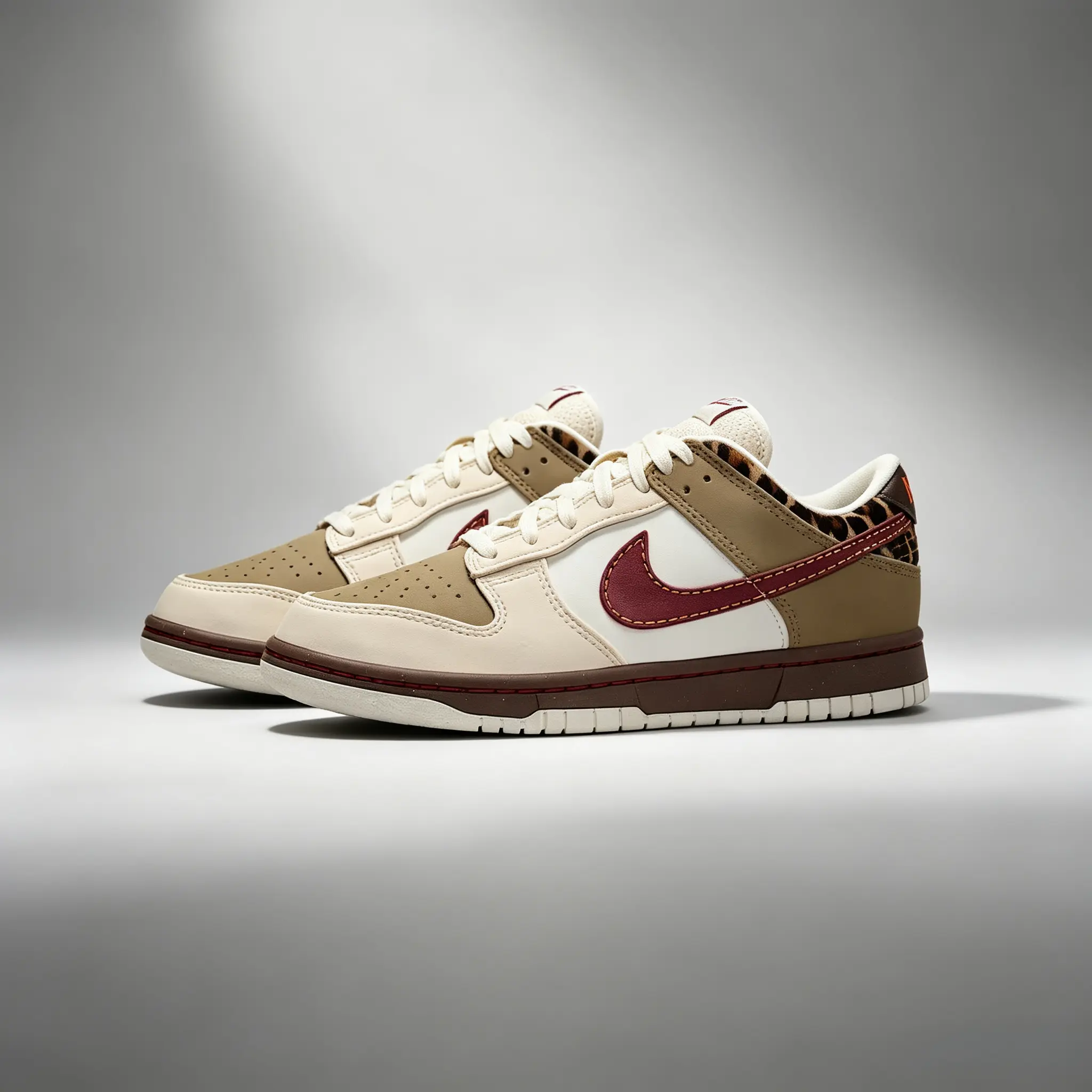 Women's Nike Dunk Low Casual Trainer - 'Khaki Team Red'