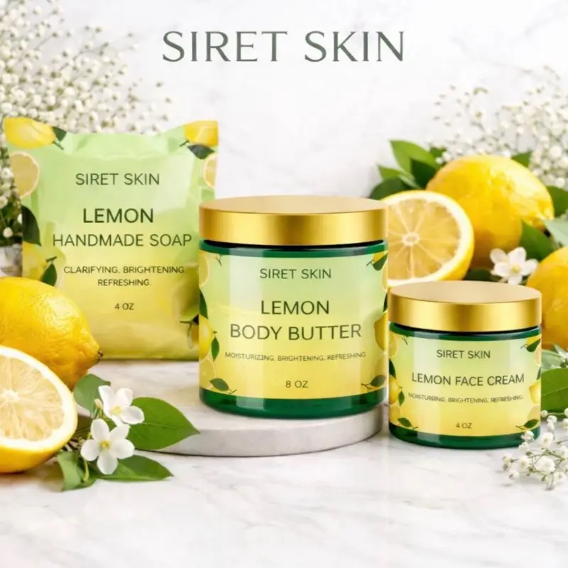 Lemon brightening skincare set (3 pieces)