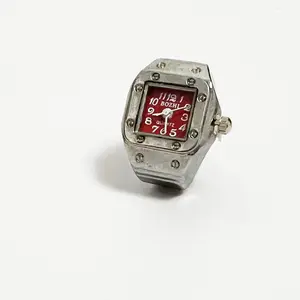 Classic Vintage Simple and Elastic Square Steel Ring Watch Ring For Date Multi Colors Types Ring