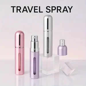 10 Refillable Perfume Bottles with Leak-Proof Fine Mist Sprayer - PVC-Free Travel Size (0.17 oz/5 ml), Metal Cap - Suitable for Perfume Travel - Essential Travel Storage Container for Perfume