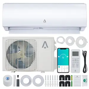 18000 Btus Wifi Enabled Split-System Air Conditioners, R454B 21 SEER2 208-230V Inverter Ductless Split AC Unit With Pre-Charged Condenser, Heat Pump & Installation Kit, Covers Up to 1250 Sq. Ft