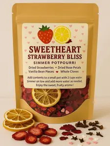 Handcrafted 2oz Sweetheart Strawberry Bliss – Simmering Potpourri – Natural Home Fragrance