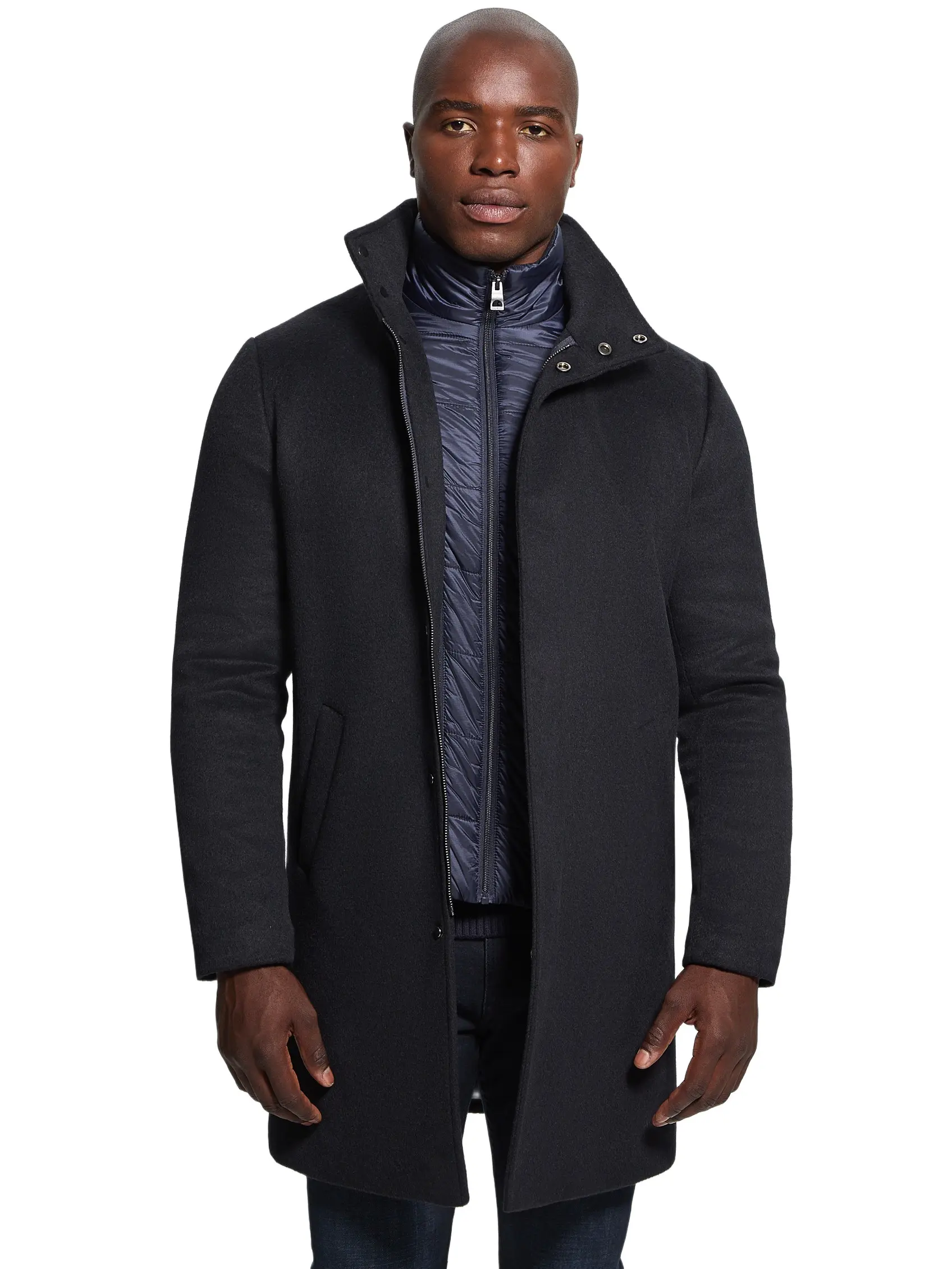 GUESS Male Eco Wool-Blend Urban Coat