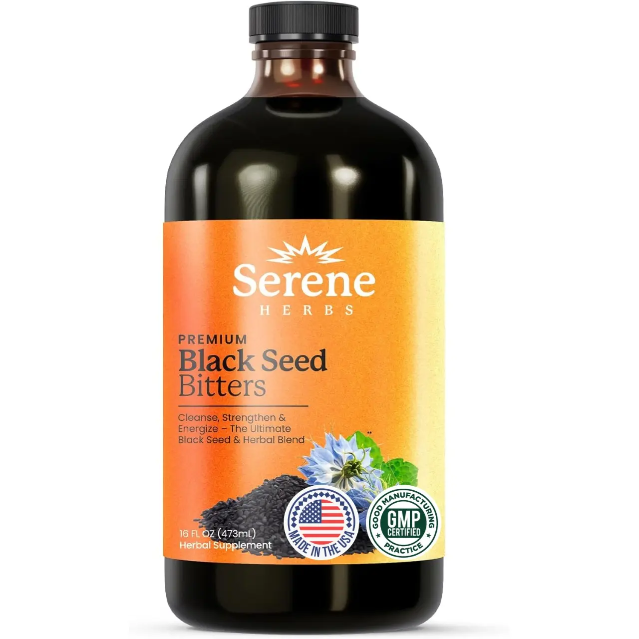 Serene Herbs Black Seed Bitters - Respiratory Health and Natural Wellness