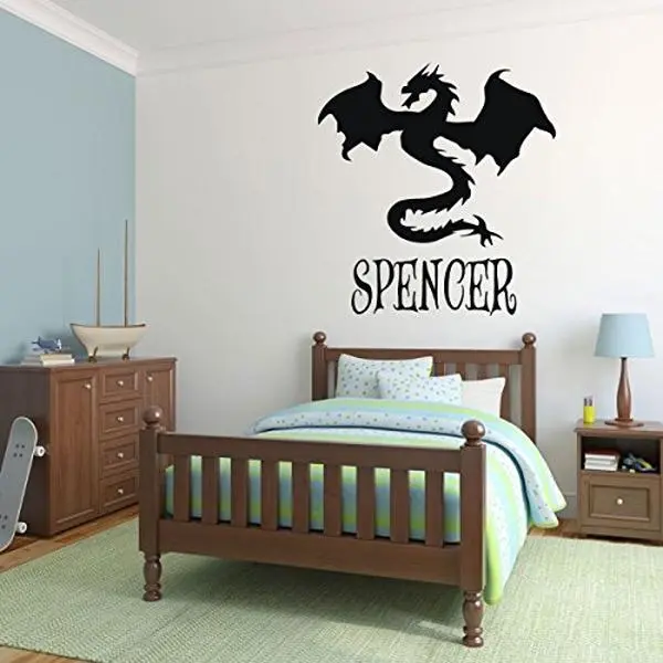 Personalized Name Dragon Wall Decal