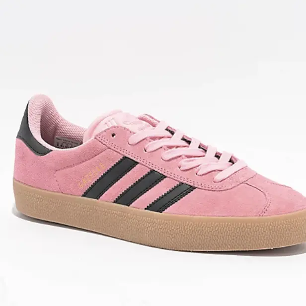 Adidas Gazelle ADV Light Pink Core Black Gum Sneakers - Women's Retro Low Top Casual Shoes JR7106