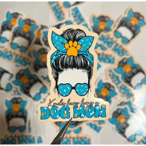 Busy Being a Dog Mom Vinyl Sticker