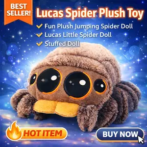 Lucas Spider Plush Toy | Jumping Spider Doll | Little Spider Stuffed Animal | Cute Plush Toy for Kids & Collectors