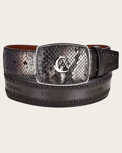 CUADRA MENS BLACK WESTERN PYTH BELT BC235 CUADRA MENS BLACK WESTERN PYTH BELT BC235
