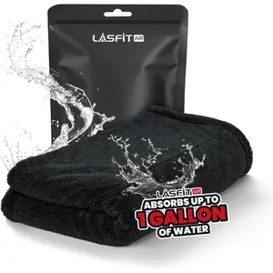 LASFIT Drying Towel, [2025 Upgraded] Large Super Absorbent Car Drying Towel for Car Detailing Streak Free, XL 1300 GSM Premium Ultra Soft Microfiber, Twisted-Loop Microfiber Towels for Cars