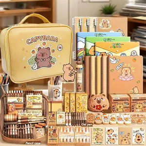 Get Ready to Chill with Capybaras! Super Chill Stationery Set School Supplies Includes Pencil Case, Notebook, Pens, Sticker Decorations | Cute Christmas Gift for Animal Lovers