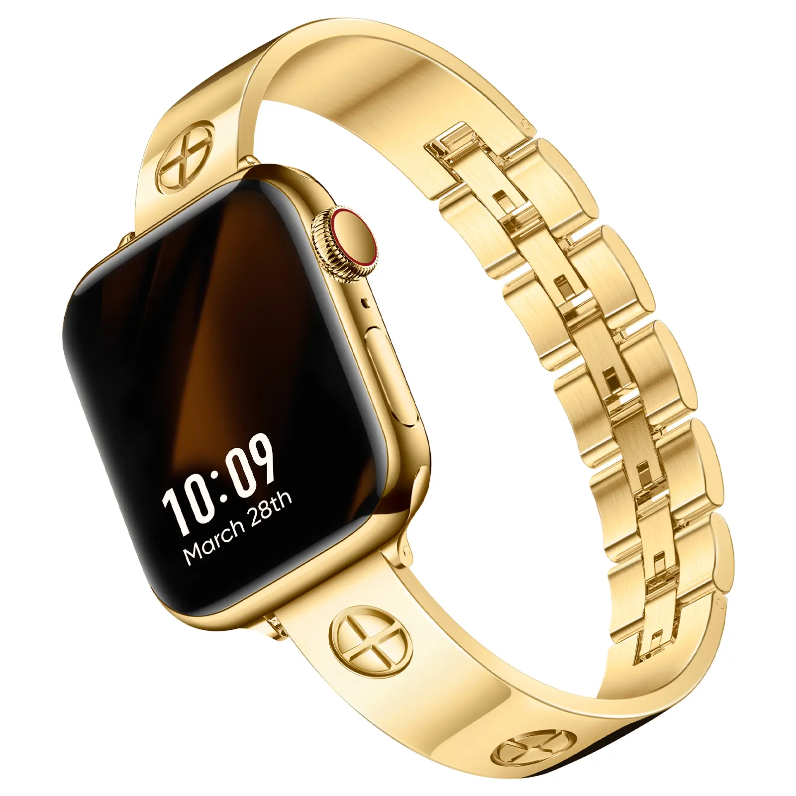 Missair 316L Stainless Steel Luxury Band Compatible with Apple Watch Series 11-1, SE, Ultra (38mm-49mm) , Adjustable Bracelet Strap for Women