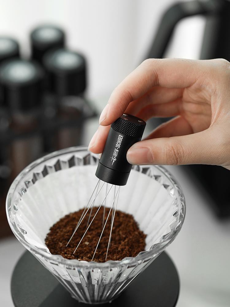 MHW-3BOMBER Espresso Distribution Tool Coffee WDT Adjustable Needles Stirrer with Magnetic Rack Professional Barista Accessories