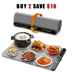 Electric Food Warming Mat – Fast Heating, 9-Level Temp Control up to 248°F, Foldable & Portable | Perfect Christmas Gift for Cozy Homes, Parties & Everyday Meals