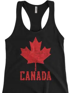 Women's Canadian Flag Canada Maple Leaf Racerback Tank Top