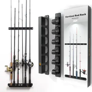 Wall Mount Fishing Rod Holders,Vertical Fishing Pole Storage Rack  Garage