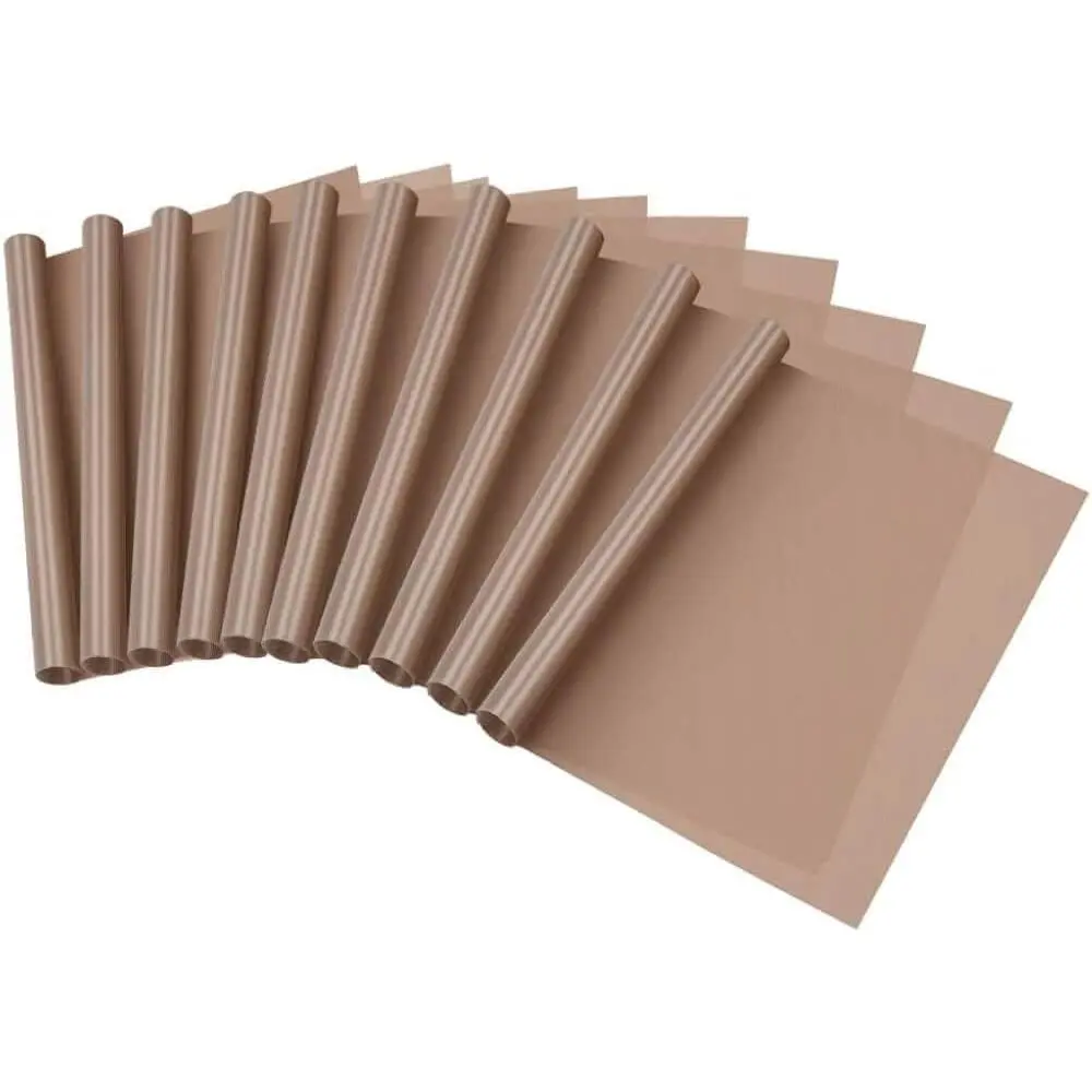 10 Pack Teflon Sheet for Heat Press Transfer Sheet Non Stick 12''x16'' Heat Press Transfer Paper Heat Resistant Craft Mat