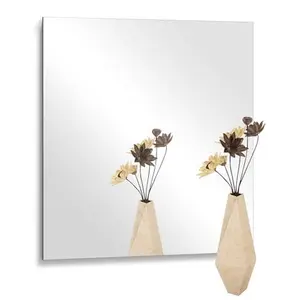 16 small self-adhesive PET mirror panels, flexible wall mirrors, square mirror tile wall stickers, mirror wall stickers, personalized home decoration