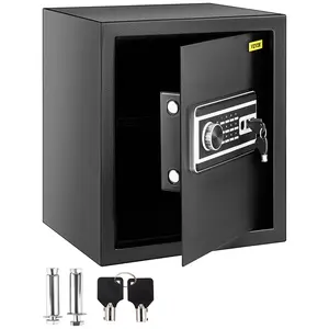【DealsForYouDays】VEVOR Safe Box, 1.7 CU.FT Fingerprint Safe Box for Money with 2 Keys & Digital Keypad, Q235 Steel Safe Box for Storing Cash, Jewelry, Pistols, Documents, Watches in Home & Office & Hotel