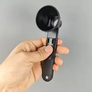 2 in 1 Measuring Cup with Slide Feature And Multi-Purpose Funnel, Includes Measuring Spoon, Leak-Proof, Made of Durable ABS Resin - Ideal for Sports Beverages, Milk Powder, Nutritional Supplements - Safe for Food Contact, Kitchen Tools/ 2pcs