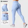 YEOREO CoreFlex Women's High Waisted Contour Cargo Leggings - Hidden Scrunch, Butt Lifting, Pocket-Ready Fit, Fitness Bottoms, Athleisure Yoga Pants for Gym,outdoorfun