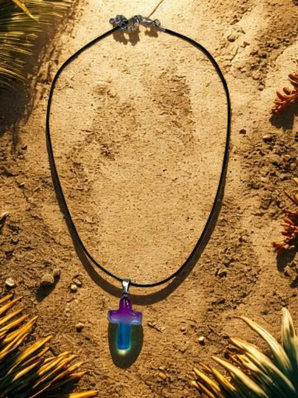 Handcrafted Resin Cross Necklace