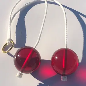 Ceyda Click Clacks Clackers Noise Maker Toy in Red Color- Fun Acrylic Toy for Ages 18 Years and Up, Made in the USA